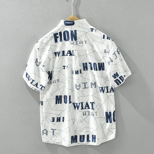 Mystery Text Short-Sleeve Shirt