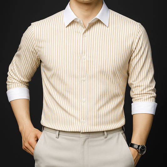 Lavish Casual Stripe Cotton Shirt