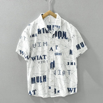 Mystery Text Short-Sleeve Shirt