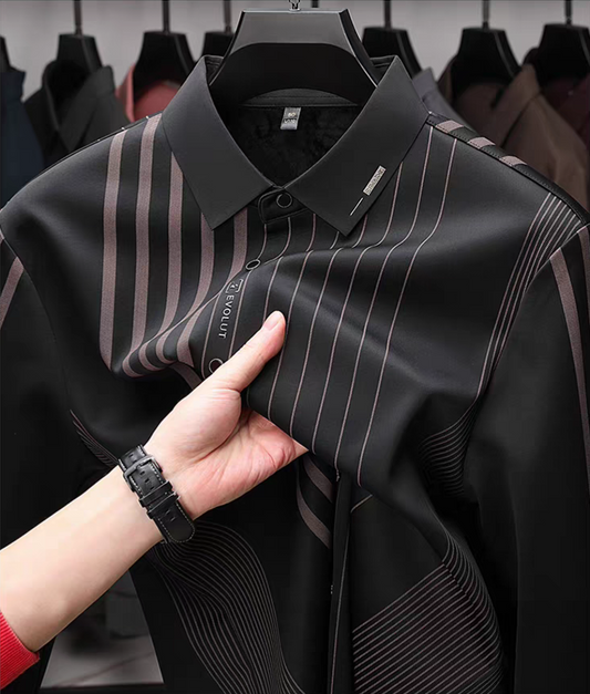 Obsidian Rift Axis Pinstripe Shirt