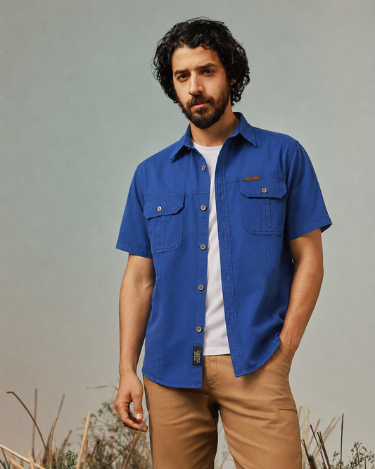 Blue CargoCraft Twin Pocket Shirt