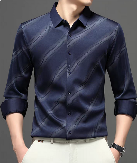 Obsidian Ripple Formal Shirt