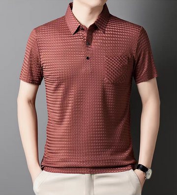 Embercrest Geo-Weave Polo T-Shirt