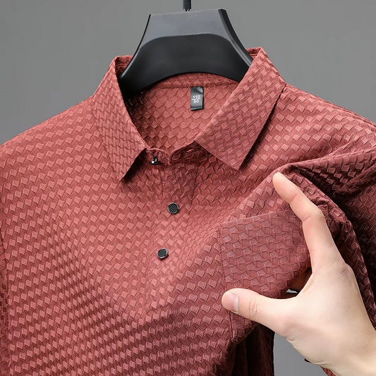 Embercrest Geo-Weave Polo T-Shirt