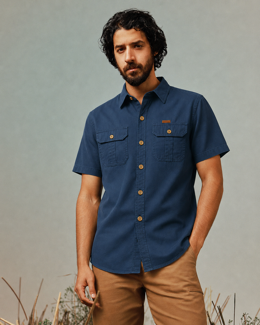 Navy CargoCraft Twin Pocket Shirt