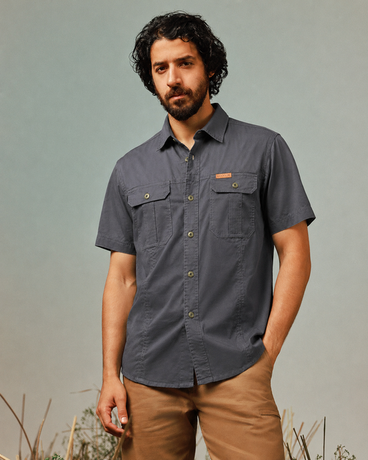 Grey CargoCraft Twin Pocket Shirt