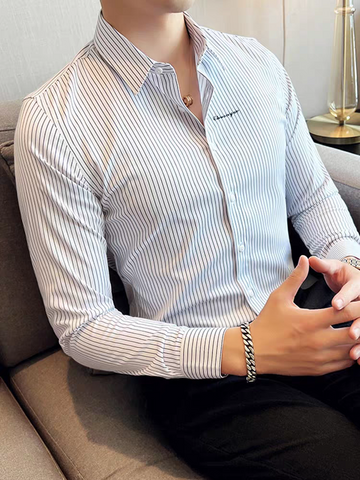Linear Crest Formal Shirt