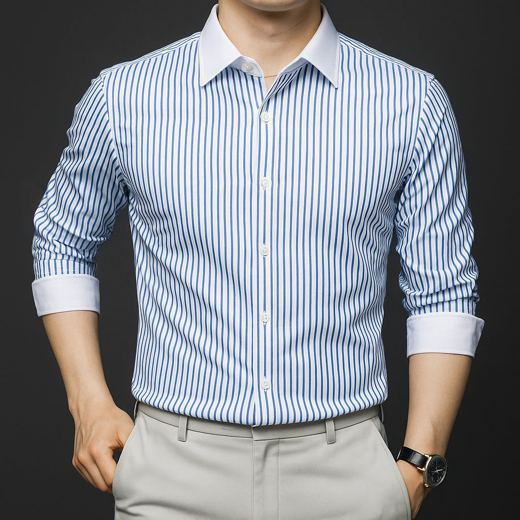 Lavish Casual Stripe Cotton Shirt