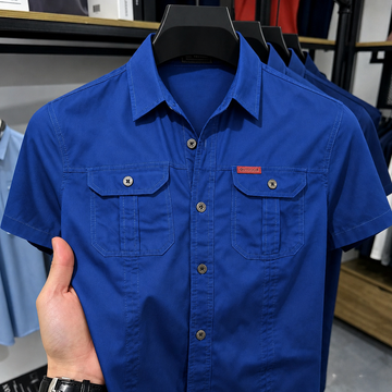 Blue CargoCraft Twin Pocket Shirt