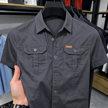 Grey CargoCraft Twin Pocket Shirt
