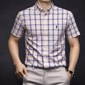 Harbor Mist Gingham Crest Shirt