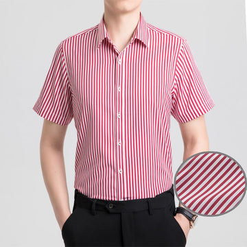 Heritage Pinstripe Half-Sleeve Signature Formal Shirt