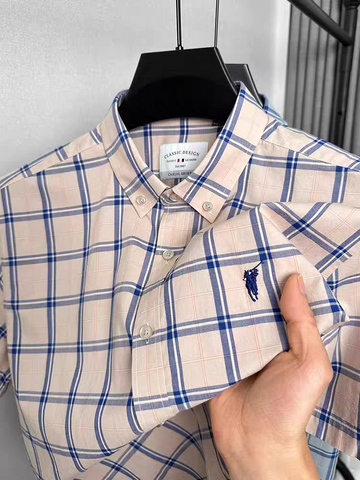 Harbor Mist Gingham Crest Shirt