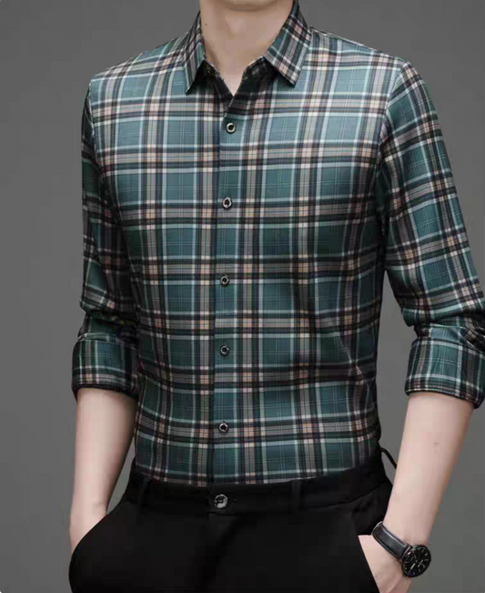 Obsidian Glen Plaid Formal Shirt