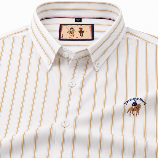 Riviera Crest Stripe Short-Sleeve Shirt